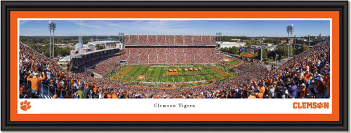 Clemson Tigers 2022 Football Run Out At Memorial Stadium Framed Print Clemson Tigers 2022 Football Run Out At Memorial Stadium Framed Print