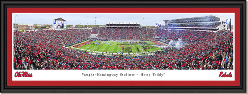 Ole Miss Rebels Football - Vaught-Hemingway Stadium - Framed Print  Ole Miss Rebels Football - Vaught-Hemingway Stadium - Framed Print