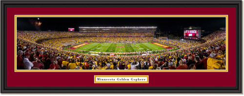 Minnesota Golden Gophers Football - Huntington Bank Stadium - Framed Print Minnesota Golden Gophers Football - Huntington Bank Stadium - Framed Print