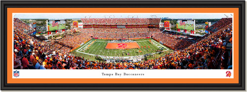 Tampa Bay Buccaneers Throwback Creamsicle Game at Raymond James Stadium Frame Print Tampa Bay Buccaneers Throwback Creamsicle Game at Raymond James Stadium Frame Print
