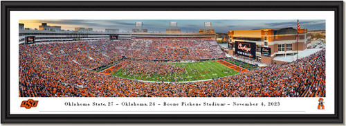 Oklahoma State Cowboys Field Storming At Boone Pickens Stadium Framed Print