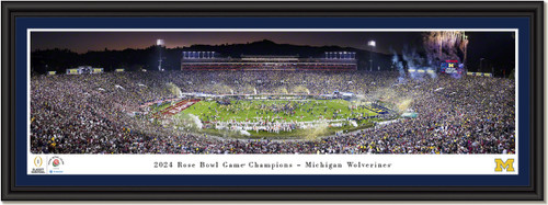 2024 Rose Bowl Champions Michigan Wolverines Framed Print 2024 Rose Bowl Champions Michigan Wolverines Framed Print