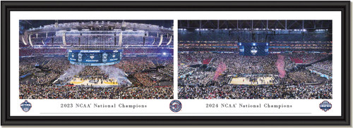 UConn Huskies Back-2-Back NCAA Basketball National Champions Framed Print