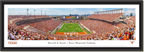Texas Longhorns 2024 Season End Zone - DKR Texas Memorial Stadium - Framed Print