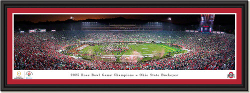 2025 Rose Bowl Champions Celebration - Ohio State Buckeyes - Framed Print 2025 Rose Bowl Champions Celebration - Ohio State Buckeyes - Framed Print