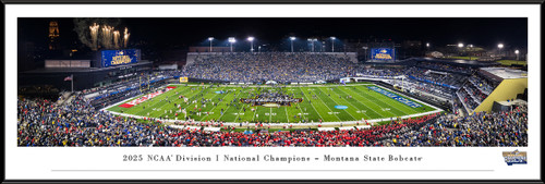 2025 NCAA D1 National Champinship- Montana State Football Framed Panoramic Print