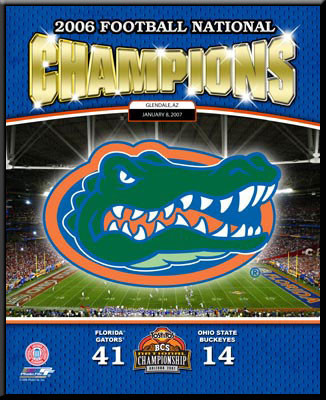 2006 Football National Champions Florida Gators Poster