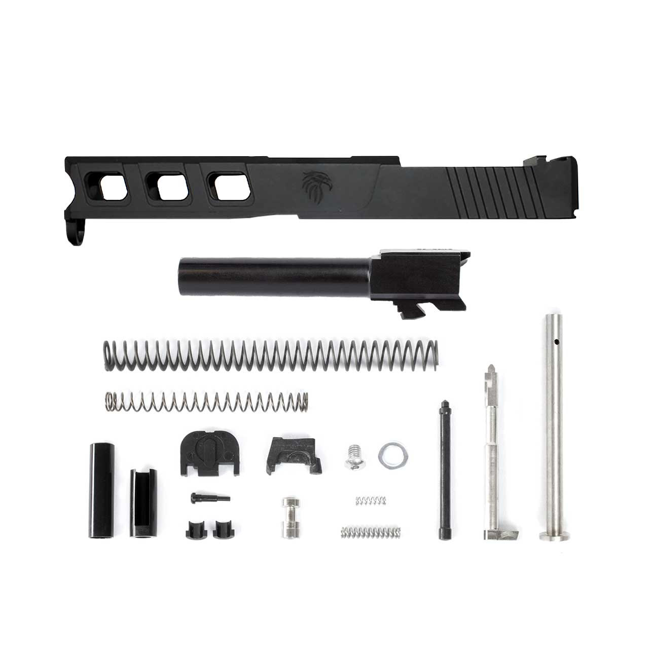 Complete LFA Elite Glock® 19 Compatible Slide - Black w/ Stainless