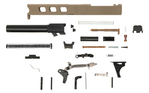 Glock® 17 Compatible Pistol Build Kit w/ FDE Elite Slide 1