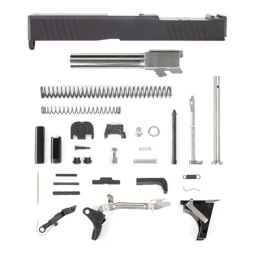 Glock® 19 Compatible Pistol Build Kit w/ RMR Optic Cut Slide, Stainless Barrel, Upper Parts Kit, and Lower Parts Kit