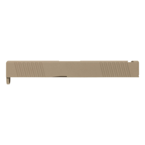 Glock® 19 Compatible Pistol Build Kit w/ FDE Front & Rear Serrated Slide Glock® 19 Compatible Pistol Build Kit w/ FDE Front & Rear Serrated Slide