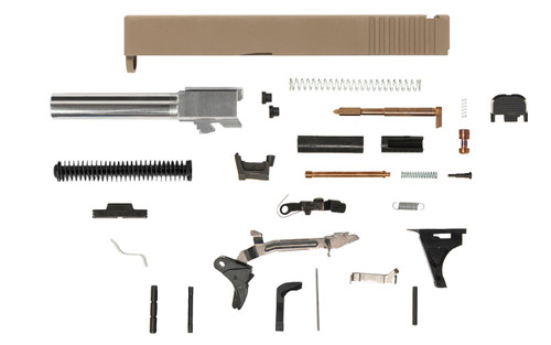 Glock® 19 Compatible Pistol Build Kit w/ FDE Rear Serrated Slide 2 Glock® 19 Compatible Pistol Build Kit w/ FDE Rear Serrated Slide 2