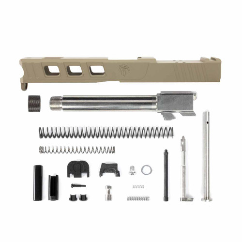 LFA Elite FDE Glock® 17 Compatible Complete Slide Kit w/ Black or Stainless Barrel (with Optional Holosun RDS) 4