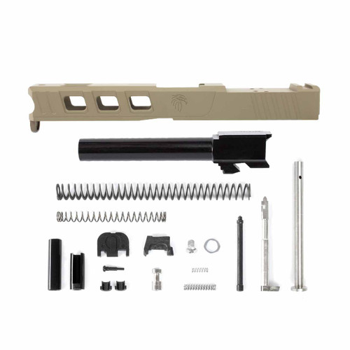 LFA Elite FDE Glock® 17 Compatible Complete Slide Kit w/ Black or Stainless Barrel (with Optional Holosun RDS) 1