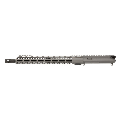 7.62x39 AR 15 Tungsten Cerakote Upper Assembly - 16" Parkerized Heavy Barrel, 1:10 Twist Rate with 15" Talon MLOK Handguard