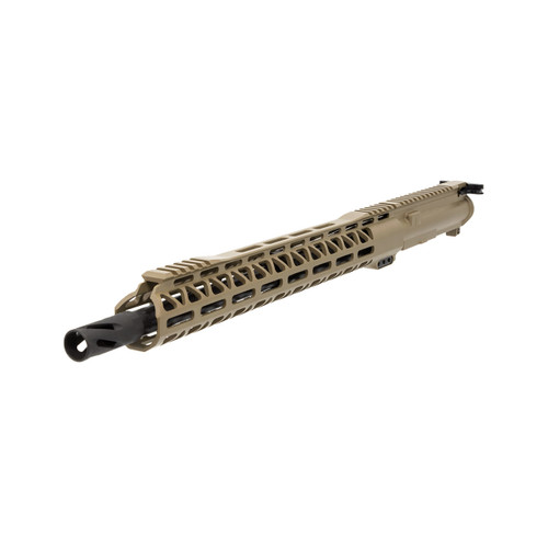 7.62x39 AR 15 FDE Cerakote Upper Assembly - 16" Parkerized Heavy Barrel, 1:10 Twist Rate with 15" Talon MLOK Handguard