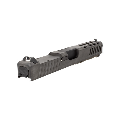 Glock® 17 Compatible Pistol Build Kit - Ported & Vented RMR Cut Slide w/ Sights + Threaded Barrel