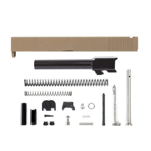 Glock® 17 Compatible Complete Slide Kit - Rear Serrated Slide - FDE Cerakote