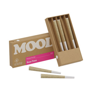 Mood Sour Face sativa pre-roll premium cannabis
Sour Face pre-roll citrus diesel strain smooth burn