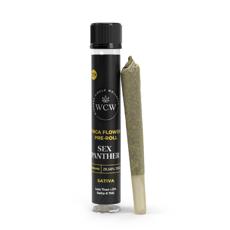 Each pre roll is a testament to our commitment to quality and innovation, featuring a curated fusion of Sex Panther (Sativa), Lemon Cherry Gelato (Hybrid), and MAC (Indica).