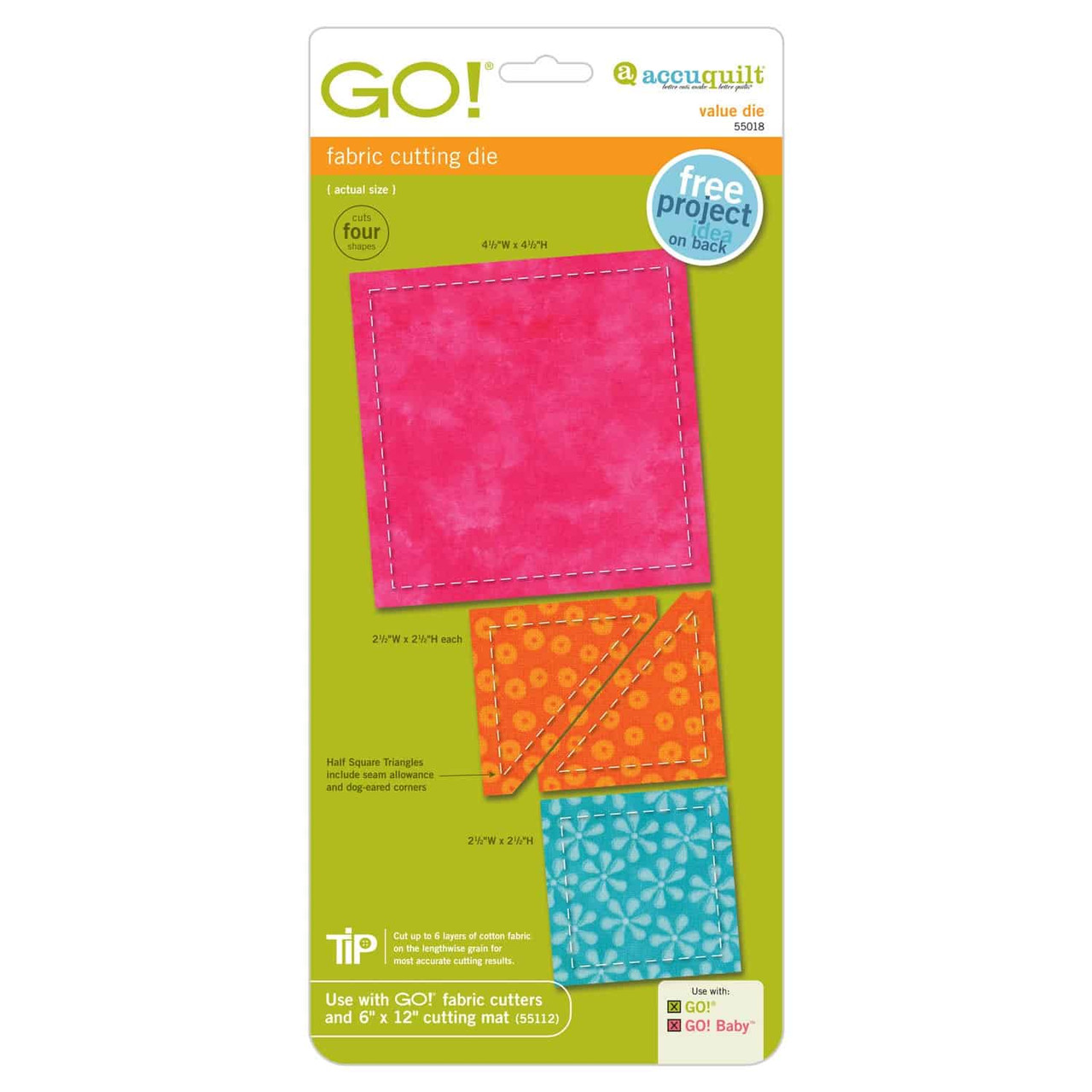 Accuquilt GO! Value Fabric Cutting Die (from 2.5 - 4.5) - Red Deer Sewing  Centre