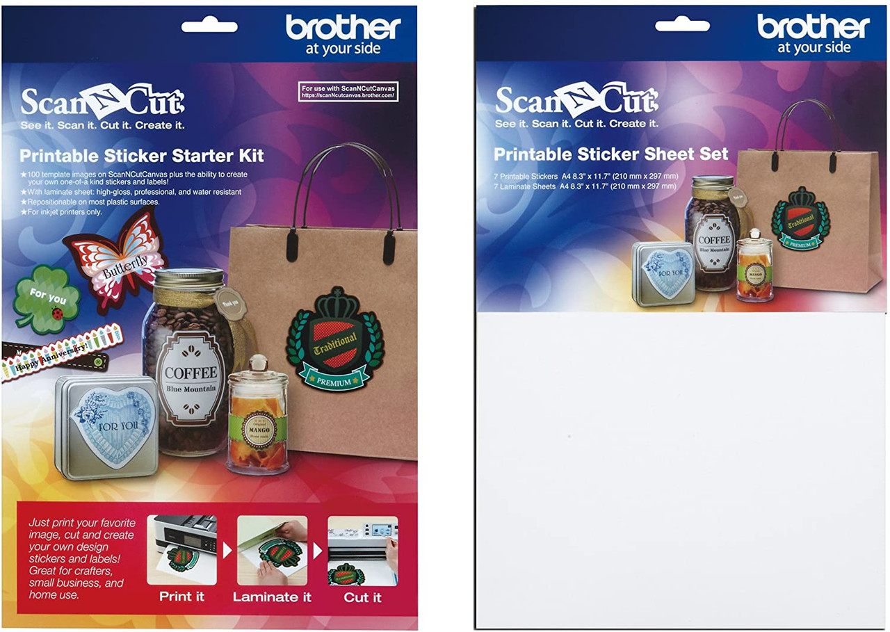 Mig Sanctuary Supplement Brother ScanNCut Printable Sticker Starter Kit - Red Deer Sewing Centre