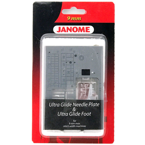 Janome Ultraglide Needle Plate and Foot Set, 9mm