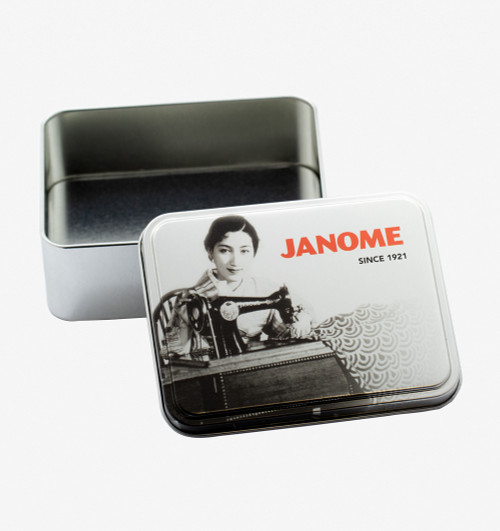 Small VIP Janome Tin Can Decorated with Logo
