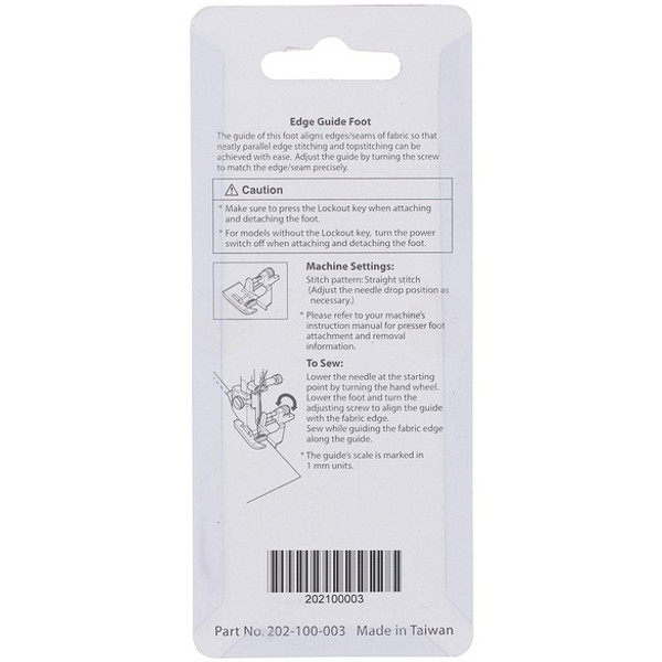 Janome Edge Guide Foot, 9mm - Red Deer Sewing Centre