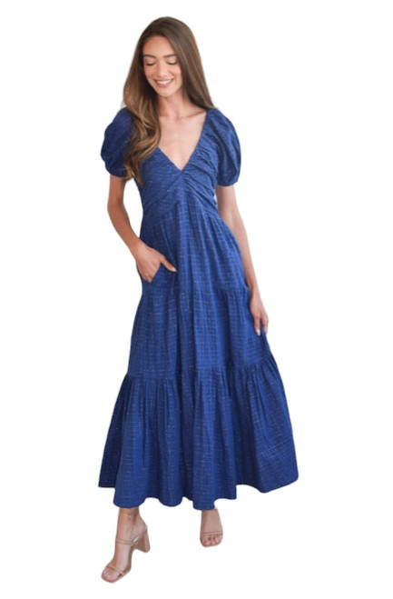 Never A Wallflower Coco Maxi Dress, Blueprint Silver Stripe