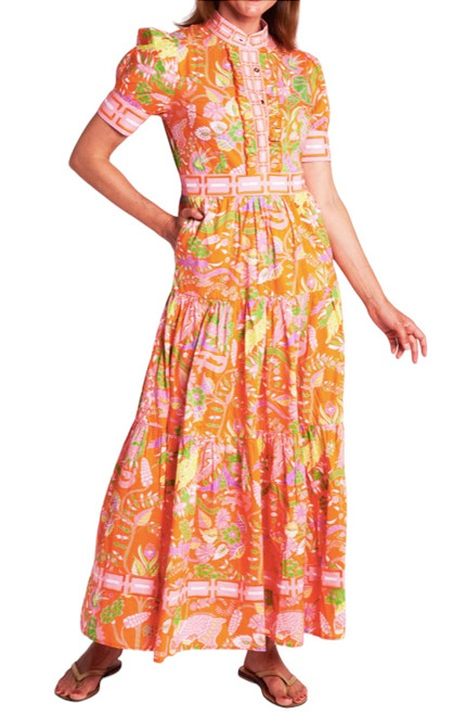 CK Bradley Annabelle Short Sleeve Dress, Eden Orange 