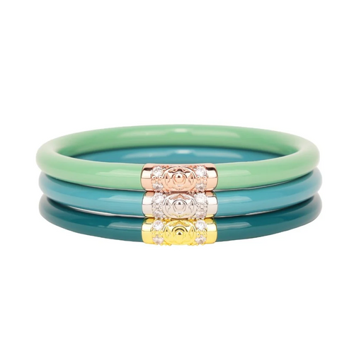 BudhaGirl Medium Three Kings All Weather Bangles, Fjord   