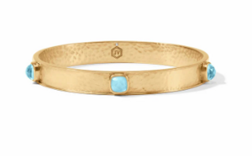 Julie Vos Small Catalina Stone Bangle, Iridescent Capri Blue 