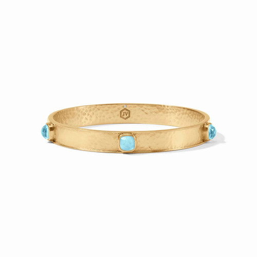 Julie Vos Medium Catalina Stone Bangle, Iridescent Capri Blue 