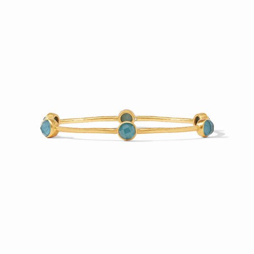 Julie Vos Small Milano Bangle, Peacock Blue 