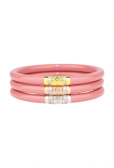 BudhaGirl Small Three Kings All Weather Bangles, Blush