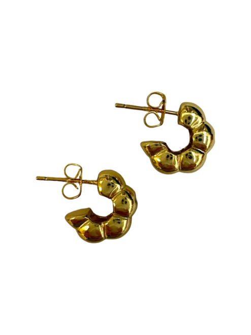 The Village Collection Small Gold Billow Hoops 