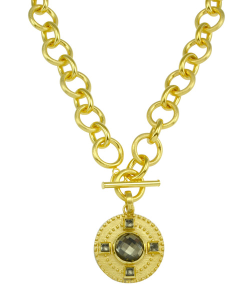 JC156-14 DIVINA NECKLACE - PYRITE