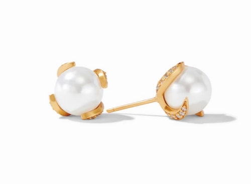 ER695GPL Juliet Demi Stud Earring - Pearl