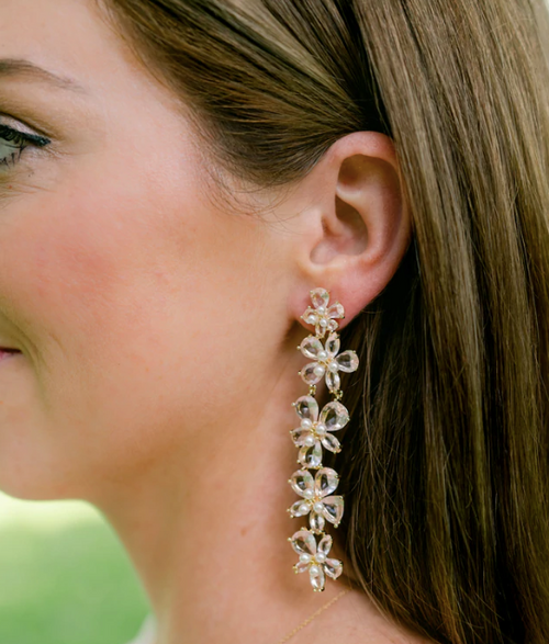 Mayfair Petal Pink Floral Drop Earrings Mayfair Petal Pink Floral Drop Earrings