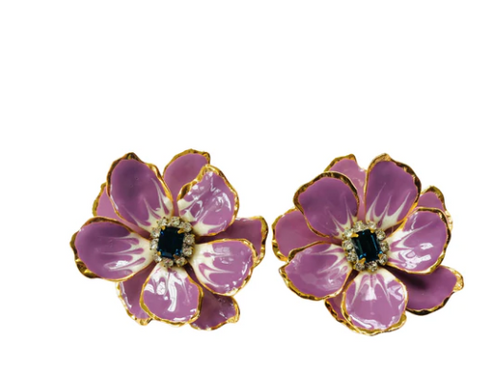 Lavender Jewel Box Post Earring - JB6 Lavender Jewel Box Post Earring - JB6