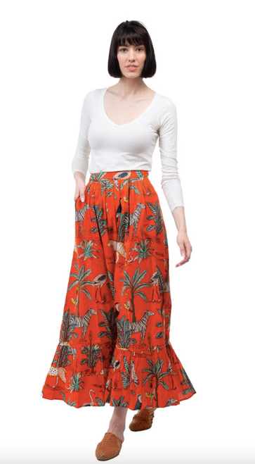 Britt Skirt - Orange Jungle 