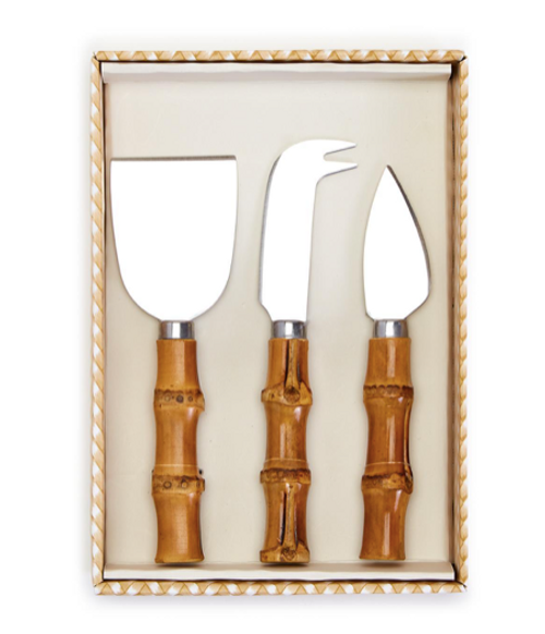 53816 Bamboo Handle Cheese Knives Set 