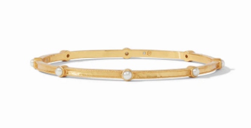 BG252GPL-S Small Monaco Pearl Bangle Gold Pearl