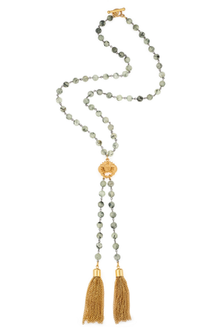 French Kandi SG2135-Z 28" Immacule pendant & twin tassel dangles
