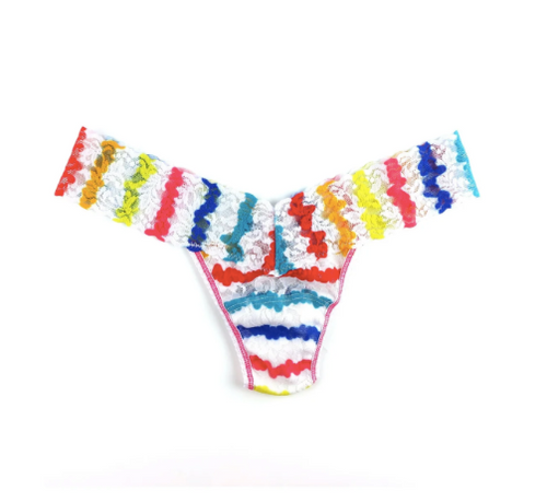 Hanky Panky Printed Low Rise Thong, Wavy 