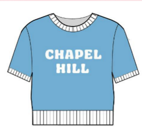 Ellsworth & Ivey Chapel Hill Short Sleeve Sweater, Powder Blue 