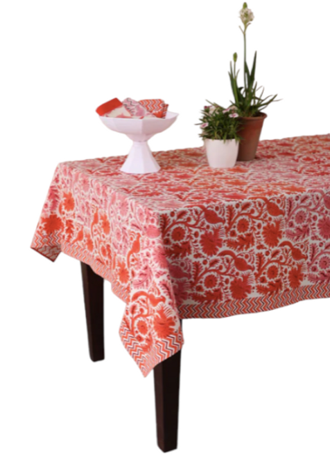 Daydress Tablecloth, Coral Pheasant 