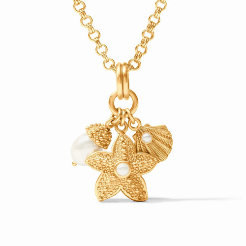 Julie Vos Sanibel Trio Charm Pendant, Pearl 