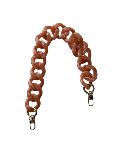 German Fuentes Acrylic Chain Strap, Short Salmon  